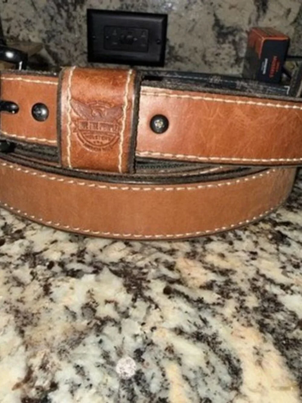 We The People Size 66 Independence Leather Holster Belt Reinforced Scuba Nylon